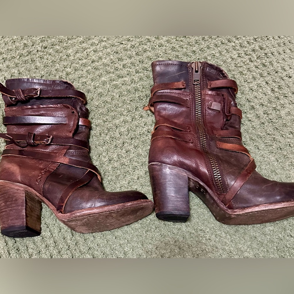FREEBIRD ,Steven Baker Brown strappy belted boots